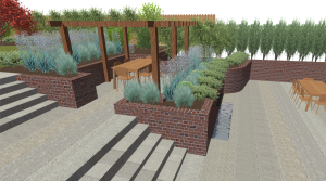 Additional drawings to illustrate level changes in garden design, Hertfordshire