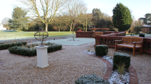 Formal and low maintenance school garden design in Hertfordshire by Amanda Broughton