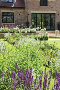 Contemporary new build garden design and planting in Harpenden by Amanda Broughton