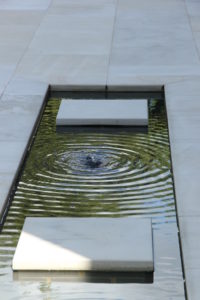 Water feature in Harpenden garden by Amanda Broughton Garden Design